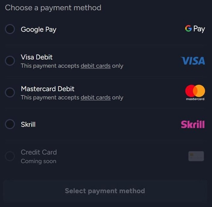 Payment Methods