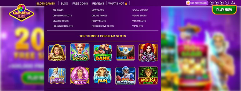 Gambino Slots Lobby
