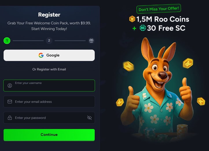 Roo Vegas Register