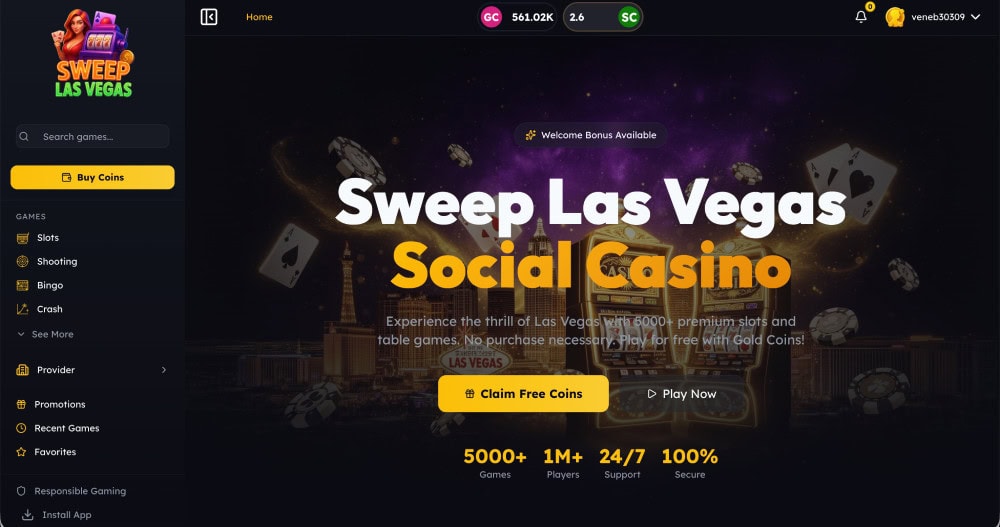 sweep las vegas homepage